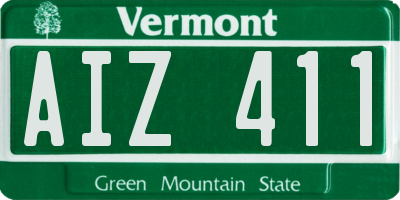 VT license plate AIZ411