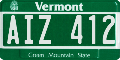 VT license plate AIZ412