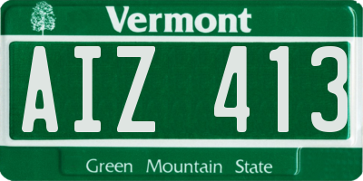 VT license plate AIZ413
