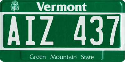 VT license plate AIZ437