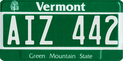 VT license plate AIZ442