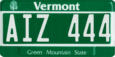 VT license plate AIZ444