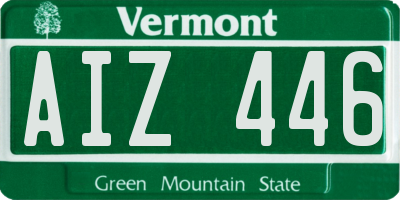 VT license plate AIZ446