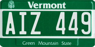 VT license plate AIZ449