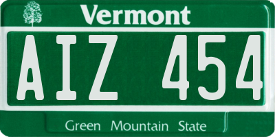 VT license plate AIZ454
