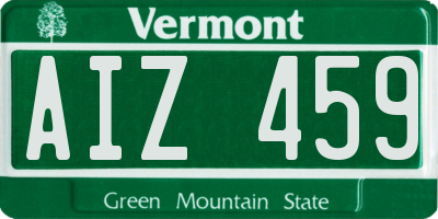 VT license plate AIZ459