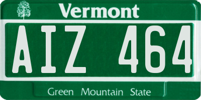 VT license plate AIZ464
