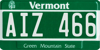VT license plate AIZ466
