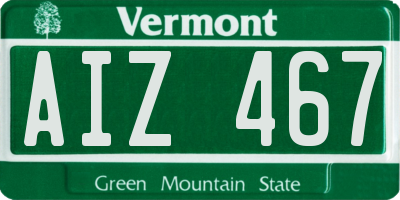 VT license plate AIZ467