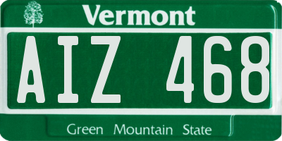 VT license plate AIZ468