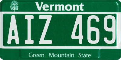 VT license plate AIZ469