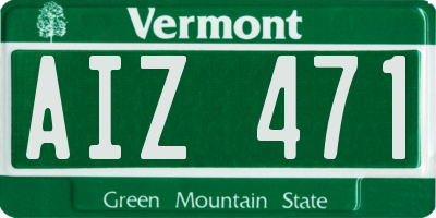 VT license plate AIZ471