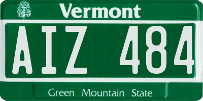 VT license plate AIZ484