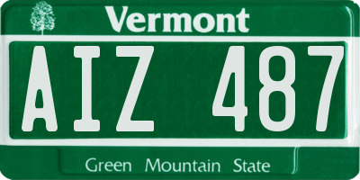 VT license plate AIZ487