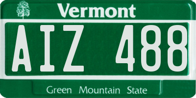 VT license plate AIZ488