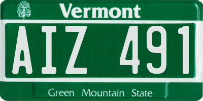 VT license plate AIZ491