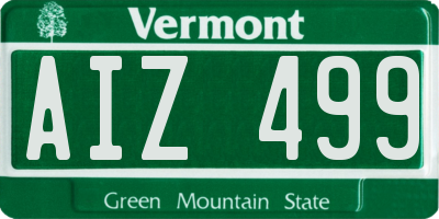 VT license plate AIZ499