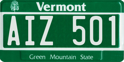 VT license plate AIZ501