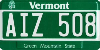VT license plate AIZ508