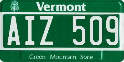 VT license plate AIZ509