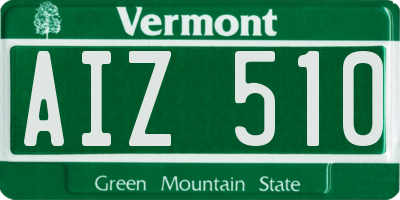 VT license plate AIZ510