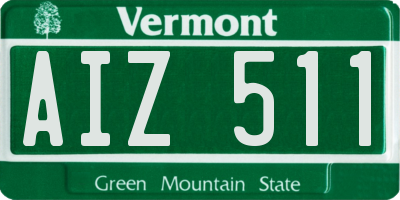 VT license plate AIZ511