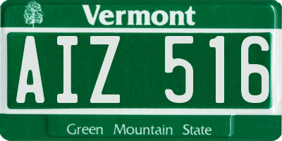 VT license plate AIZ516