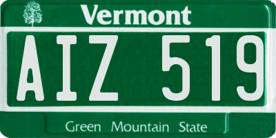 VT license plate AIZ519