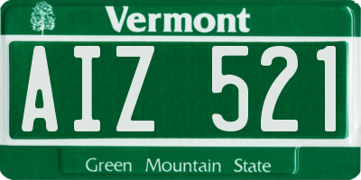 VT license plate AIZ521
