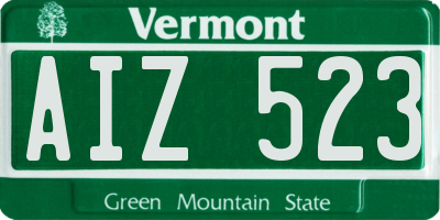 VT license plate AIZ523
