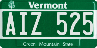 VT license plate AIZ525