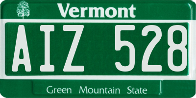 VT license plate AIZ528