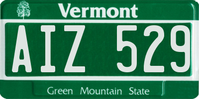 VT license plate AIZ529