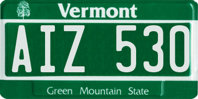 VT license plate AIZ530