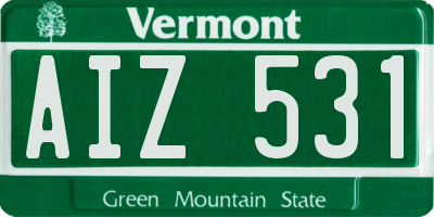 VT license plate AIZ531