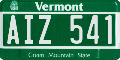 VT license plate AIZ541