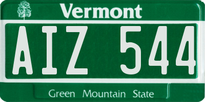 VT license plate AIZ544