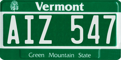 VT license plate AIZ547