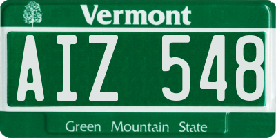 VT license plate AIZ548