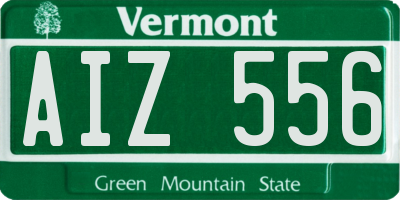 VT license plate AIZ556