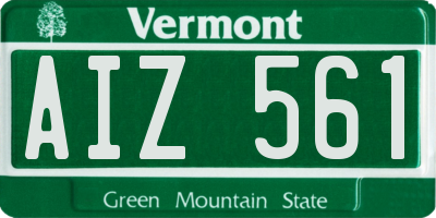 VT license plate AIZ561