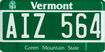 VT license plate AIZ564