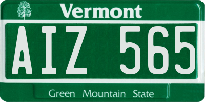 VT license plate AIZ565