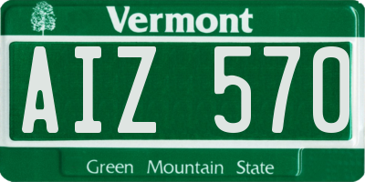 VT license plate AIZ570