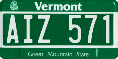 VT license plate AIZ571