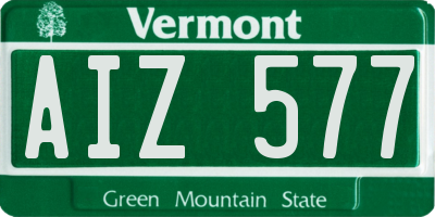 VT license plate AIZ577