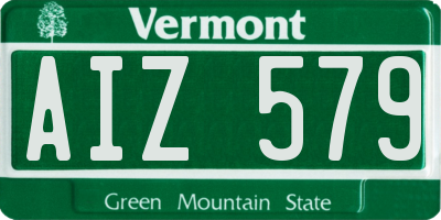 VT license plate AIZ579
