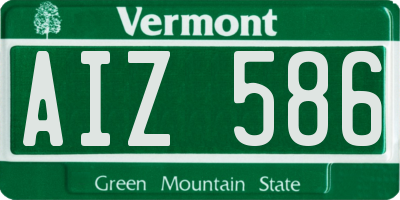 VT license plate AIZ586