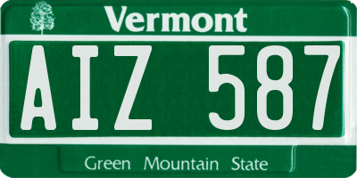 VT license plate AIZ587