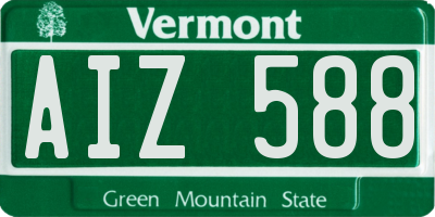 VT license plate AIZ588